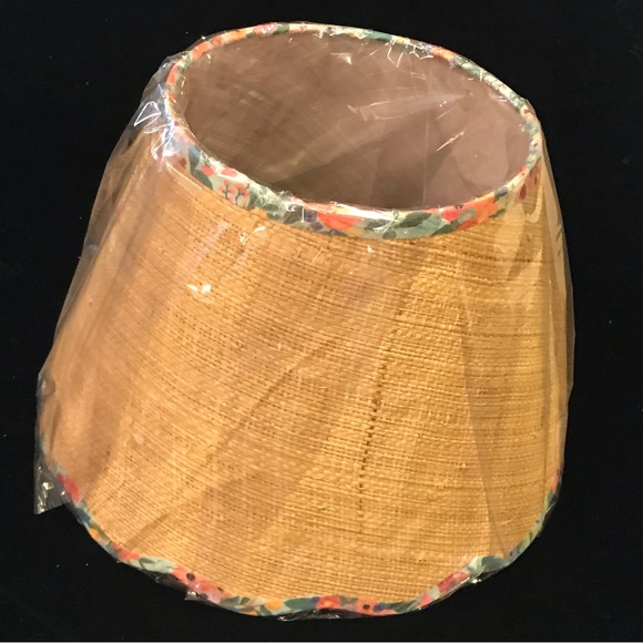 Round Table Lamp Natural Shade with Garden Party Trim - Rifle Paper Co. - Picture 7 of 8